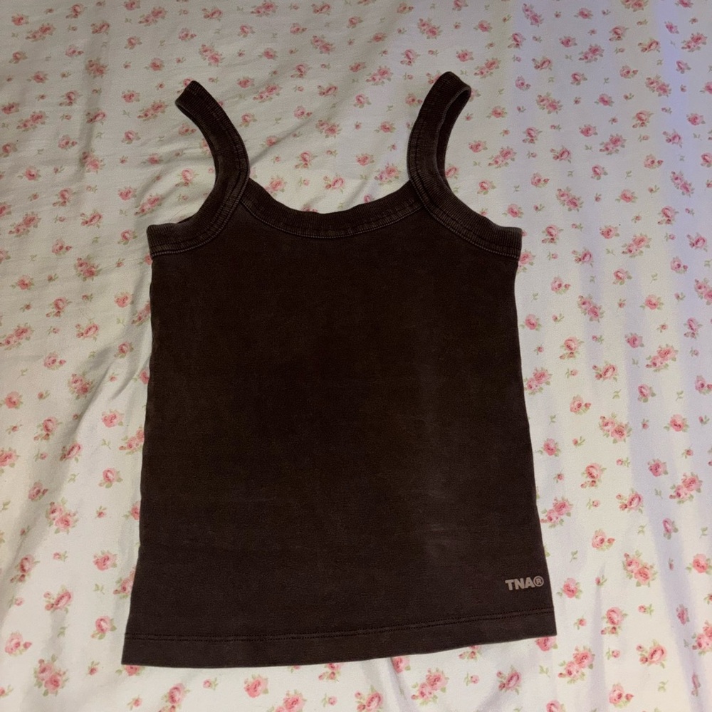 Aritzia TNA Cocoa Crewneck Tee